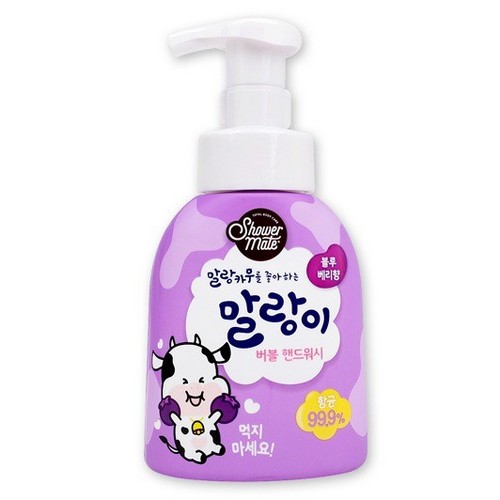 샤워메이트 말랑카우 말랑이 버블 핸드워시 블루베리향 300ml