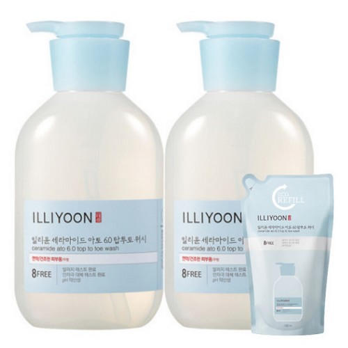 일리윤 세라마이드 아토6.0 탑투토 워시 500ml 2개+리필 500ml