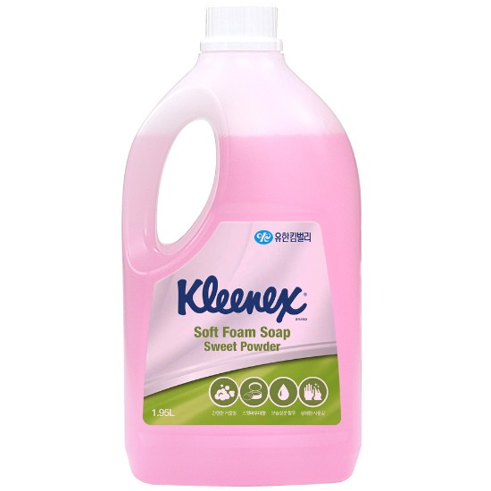 크리넥스 소프트 폼 솝 스윗파우더향 1.95L