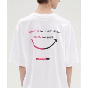 밴웍스 스마일 로고 오버핏 반팔 티셔츠 VNCTS210