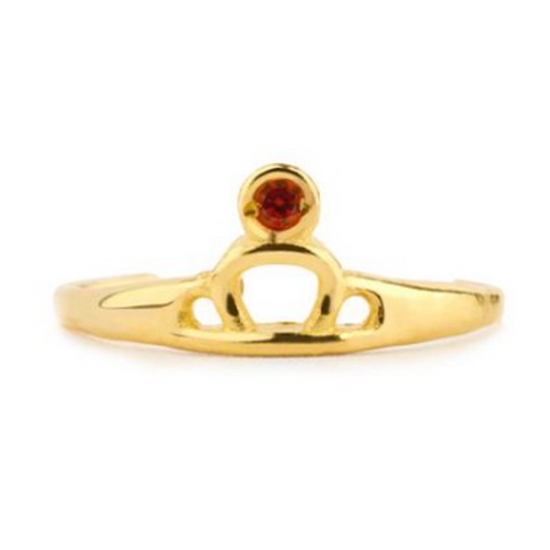 뽀르띠  탄생석 미니 로얄크라운 돌반지 0.5g