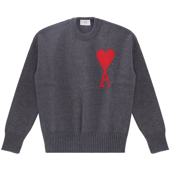 아미 남성 빅하트 로고 울 니트_UKS002 018 067