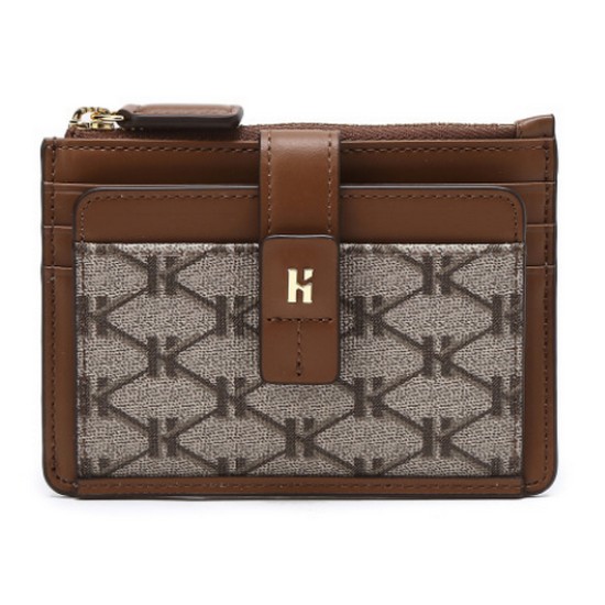 헤지스 헤리아토 시그니처 패턴 가죽 카드지갑_HIHO4E886W2