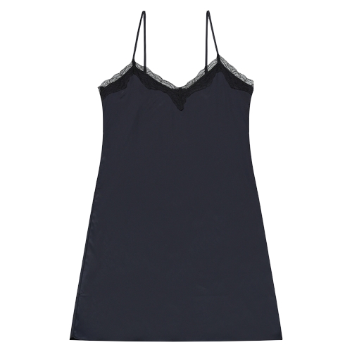 섹시쿠키 웨딩 레이스 샤무즈 롱슬립 SCWFZ921