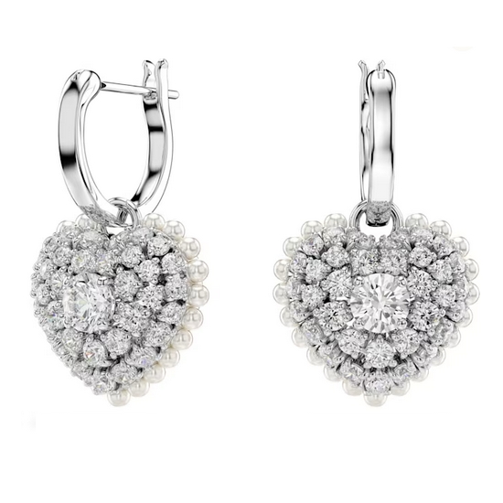 스와로브스키 여성 하이퍼볼라 하트 드롭 귀걸이 5684384