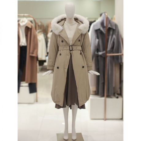 나이스클랍 더블 버튼 트랜치 구스 패딩 점퍼 E234PSG197