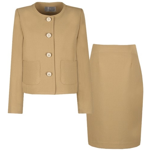 비비드 시크릿가너 라운드 봄가을 정장자켓+스커트 세트