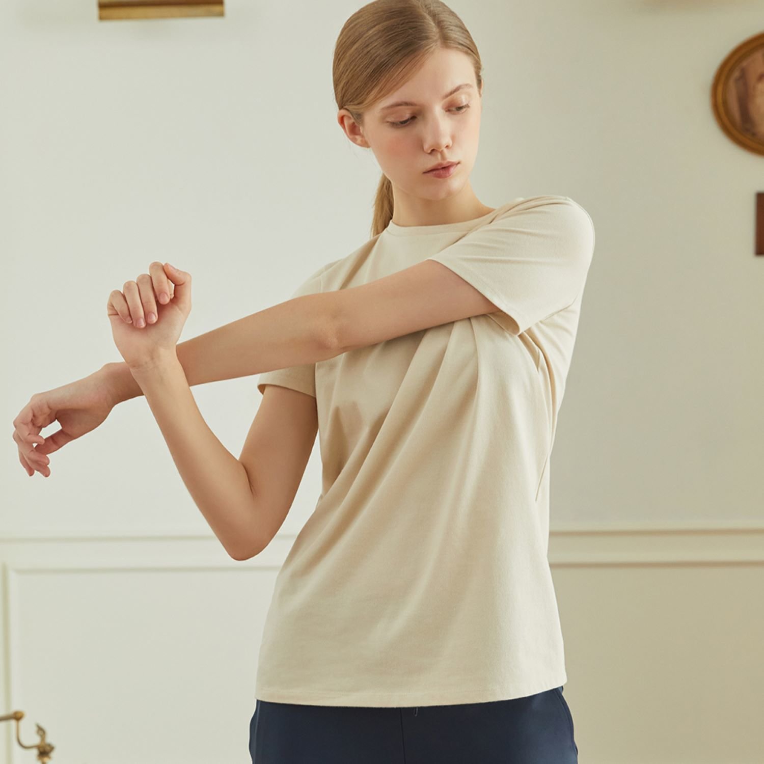 뮬라웨어  워밍 업 숏 슬리브 AWNETS701