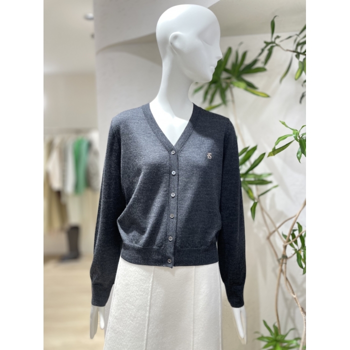 ZOOC 로고포인트 브이넥 가디건 Z241KSL102