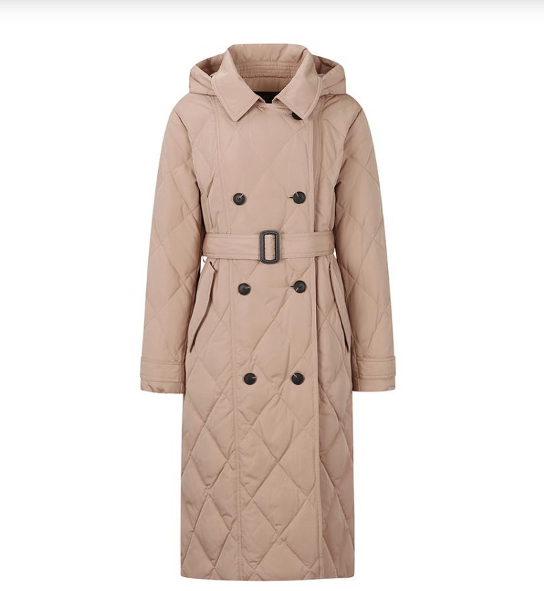 씨(SI) 더블 벨티드 퀼팅 덕다운 코트 SHHJY2673