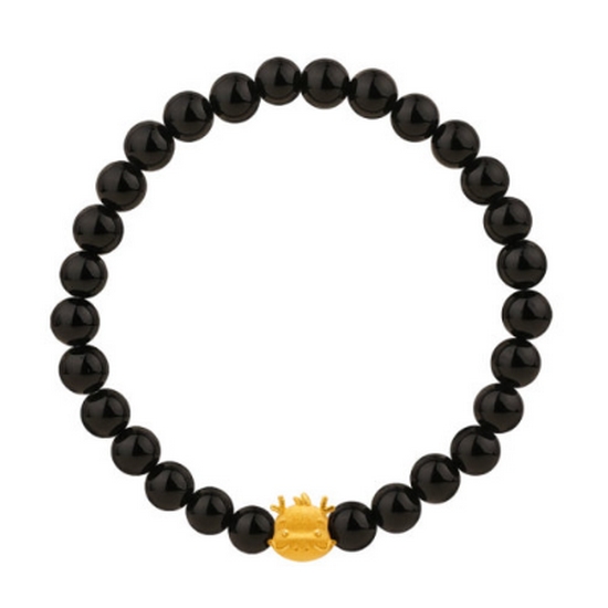 한국금다이아몬드  여자 원석 볼 팔찌 오닉스 용 1g