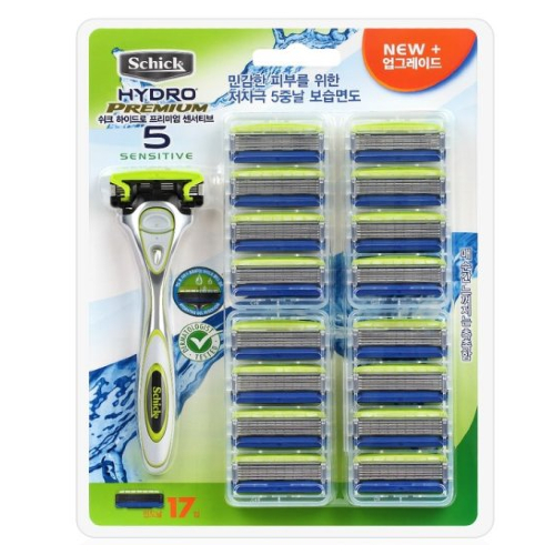 쉬크  하이드로5 프리미엄 센서티브 + 면도날