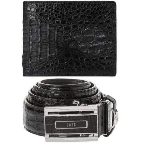 닥스 악어가죽 지갑 벨트 세트 DBWA9F713BK DBBE9E703BK