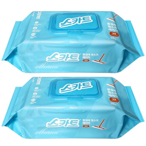 유한킴벌리 스카트 물걸레 청소포 베이직 대형 30매