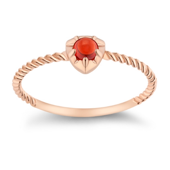 메트로시티  1월 탄생석 코르테 14K 로즈 반지 A241GR3301R4D