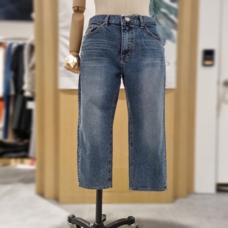 4CUS 워싱 스판 베기 데님 팬츠 FS4A7PT0049