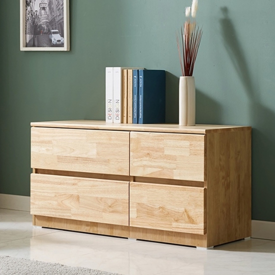 BIF보루네오 앳홈 테드 러버 원목 2단 서랍장 1000