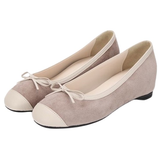 바바라 투톤 속굽 플랫 BBG503