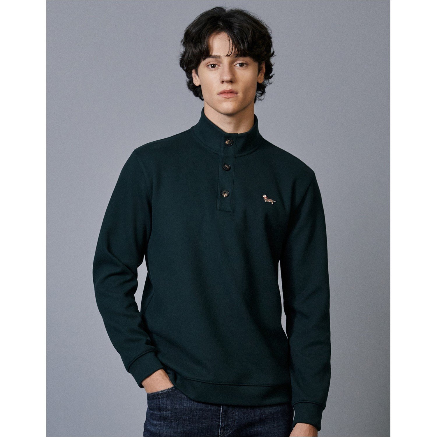 닥스 맨 CASH TOUCH 하프버튼 티셔츠 DMTS3D503E3