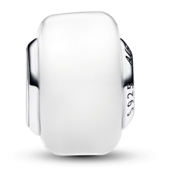 판도라  화이트 미니 무라노 글래스 참 793118C00