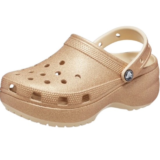 크록스 클래식 플랫폼 글리터 클로그 207241-2DS