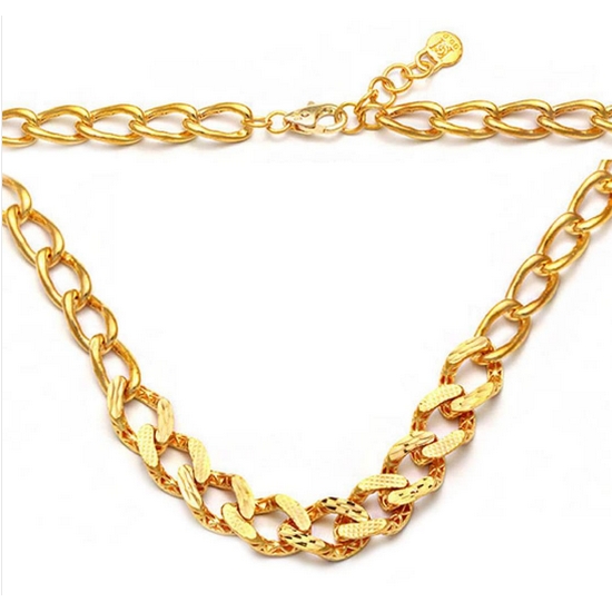 비앤비골드  언발컷팅 커브체인 목걸이 37.5g