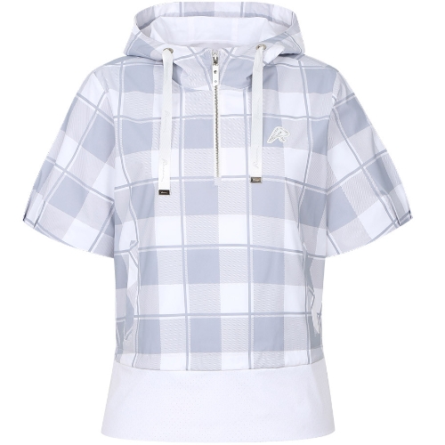 레노마골프  생활 방수 기능성 체크 후드 반팔 아노락 점퍼 RWJUM5304