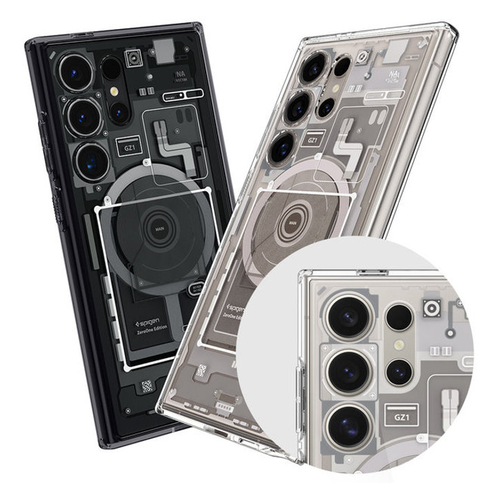 슈피겐  갤럭시S24 울트라 울트라하이브리드 원탭 메탈링 맥핏 제로원 케이스