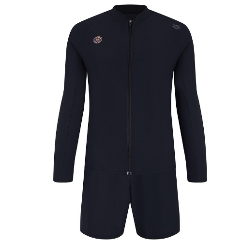 아레나  남성용 플레인 레저 집업 래쉬가드 세트 A4BM1PC72BLK