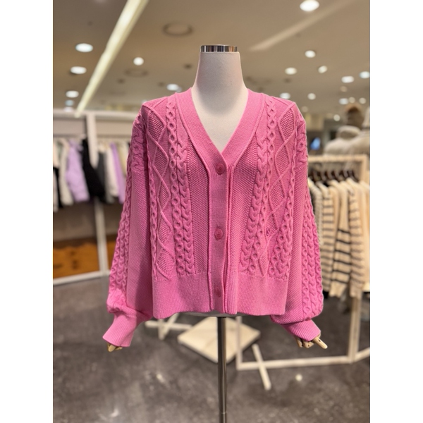 반에이크 케이블 브이넥 가디건 VB43KCUV04Z