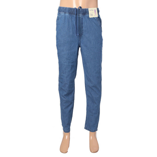 뱅뱅 배기핏 밴드 청바지 YQE506