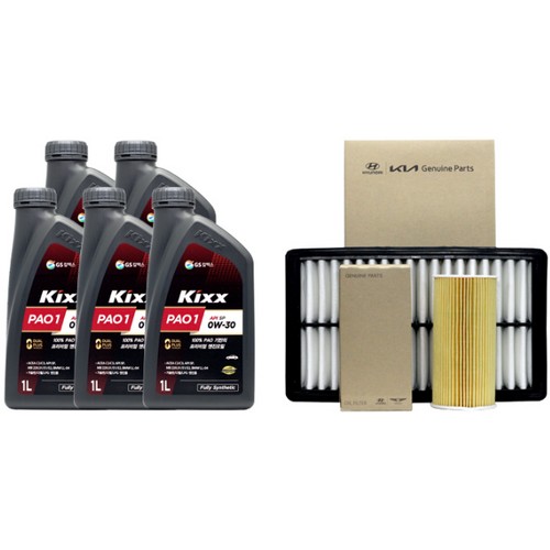 GS칼텍스 KIXX 파오1 0W30 5L + 순정필터 현대 쏘나타DN8 2.0 가솔린