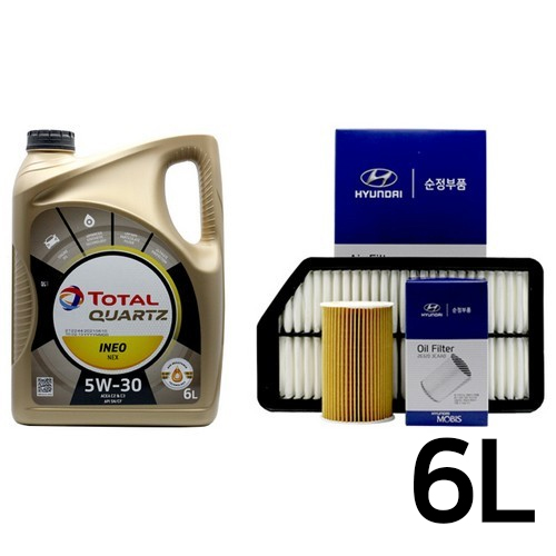 토탈  쿼츠 이네오넥스 5W30 6L + 순정필터 현대 i40 디젤