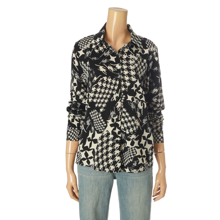 르니앤맥코이 지도리체크 블라우스 ML04BL711