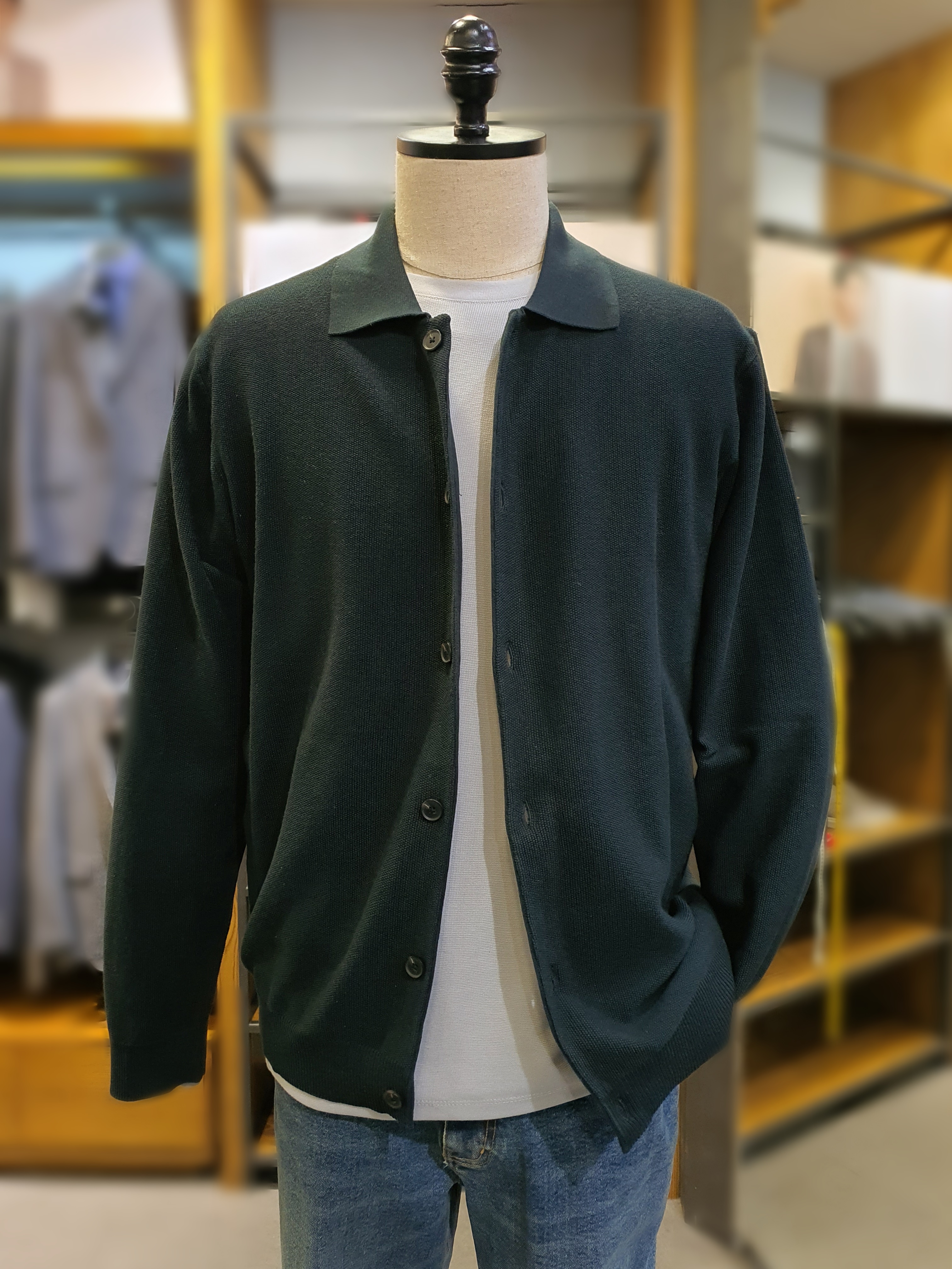 지오지아 코튼 블렌디드 워셔블 가디건 ABE1EC1102