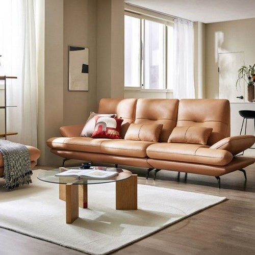 자코모 컴포트 발렌티 슬림 기능성 럭스 천연통가죽 소파 4인용