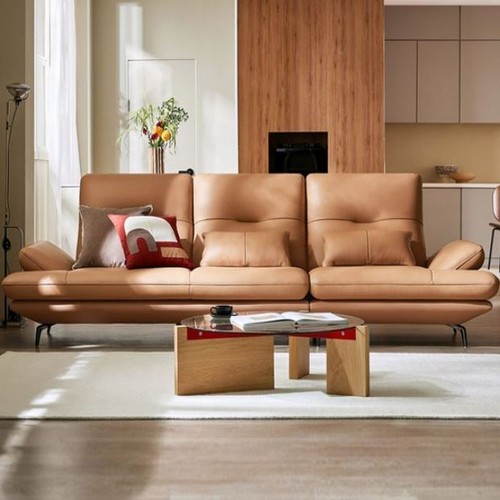 자코모 컴포트 발렌티 슬림 기능성 럭스 천연통가죽 소파 4인용