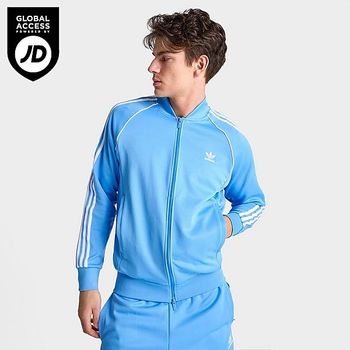아디다스  오리지널 아디컬러 클래식 슈퍼스타 트랙 자켓 세미 블루 Burst IZ0028