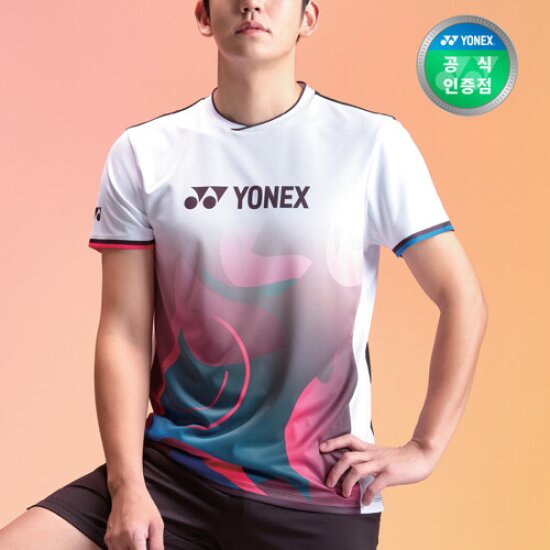 요넥스  배드민턴 반팔 티셔츠 남성용 게임웨어 241TS037M
