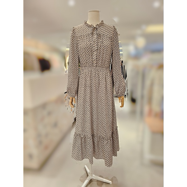 플라스틱아일랜드 네크프릴 프린트원피스 PQ1WO203