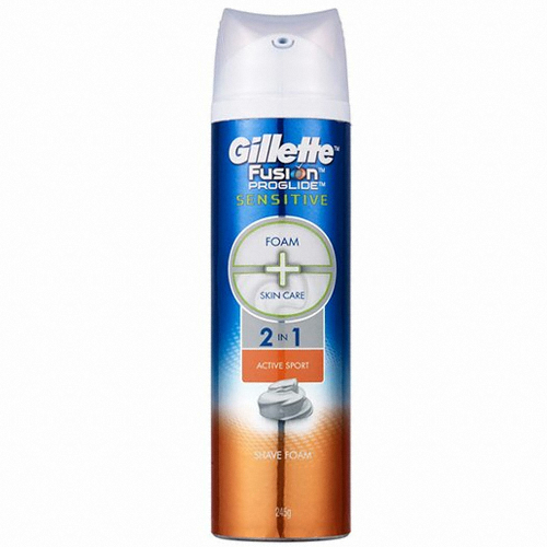 질레트 퓨전 프로글라이드 센시티브 액티브 스포츠 폼 245g