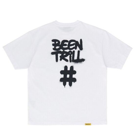 빈트릴 스프레이 해시태그 오버핏 반팔 티셔츠 BA242TS010