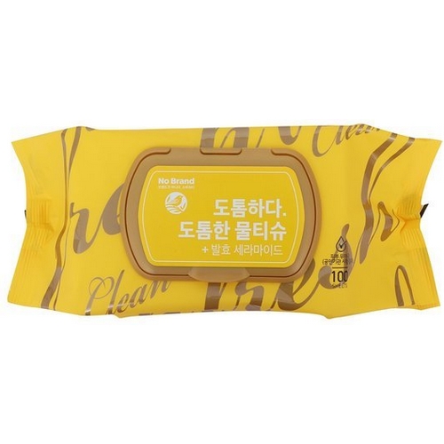 노브랜드 도톰한 물티슈 캡형 100매