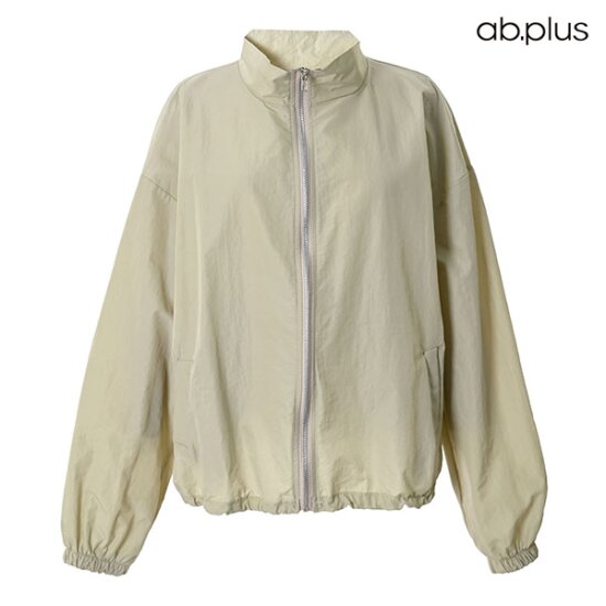 Ab.plus 반넥 허리 스트링 포켓 집업 점퍼 LSY1MU87A