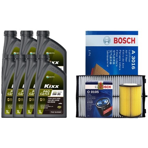 GS칼텍스 KIXX 파오 C2/C3 5W30 7L + 보쉬필터 기아 올뉴K7 디젤
