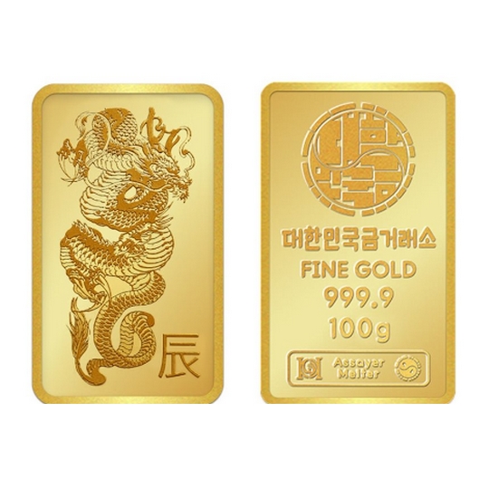 대한민국금거래소  청룡 용 골드바 100g