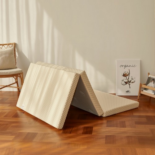 스너그홈 천연라텍스 3단 접이식 하드 매트리스 MS