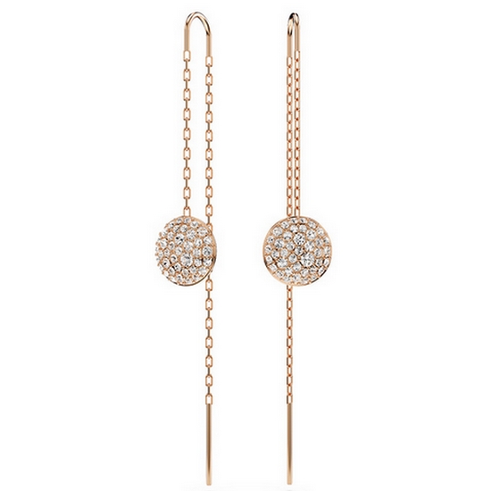 스와로브스키 Meteora 로즈골드 드롭 체인 귀걸이 5689427
