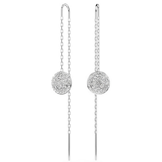 스와로브스키  Meteora 로듐 드롭 체인 귀걸이 5683448