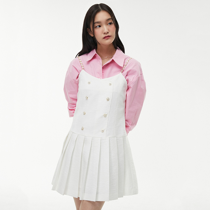 랩 트위드 뷔스티에 원피스 AQ1WO261